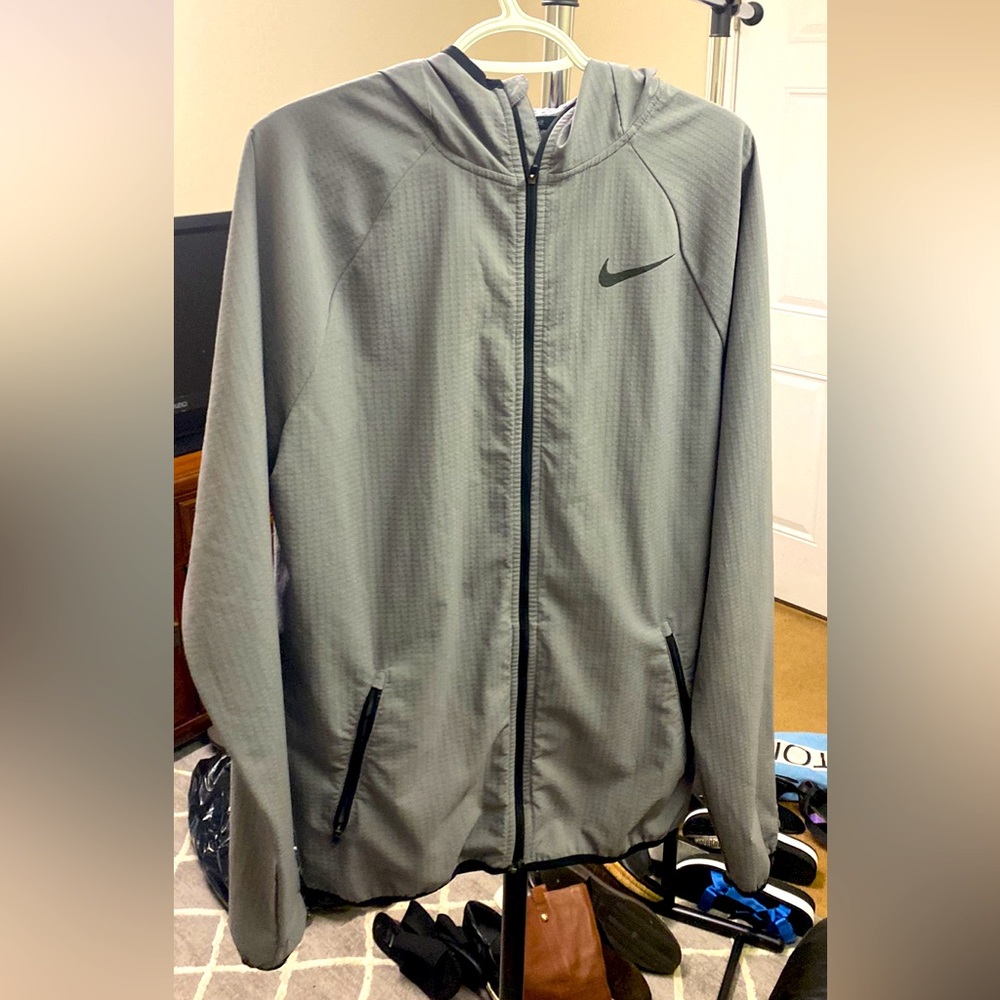 Nike Mesh Zip Up jacket- Size Small Tall- Gray- Lightly Used